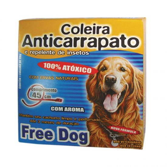 COLEIRA FREE DOG ADULTO ANTI CARRAPATO