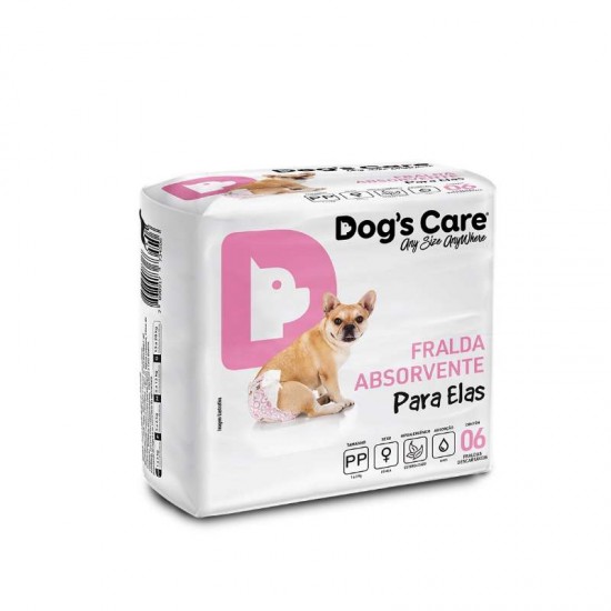 FRALDA DOGS CARE FEMEA PP C/6