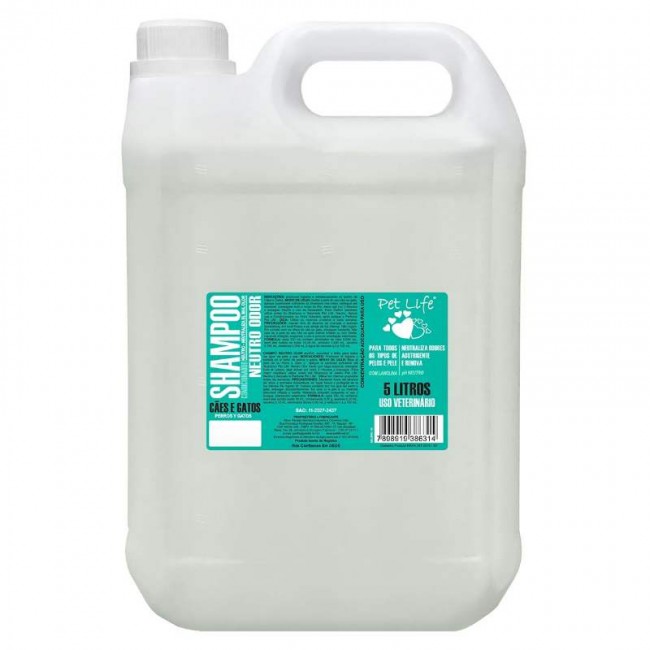 SHAMPOO PET LIFE NEUTRO ODOR 5 LITROS