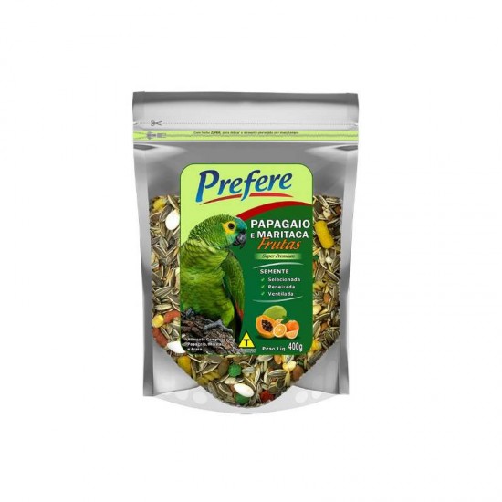 PREFERE MISTURA PAPAGAIO C/FRUTAS 400G