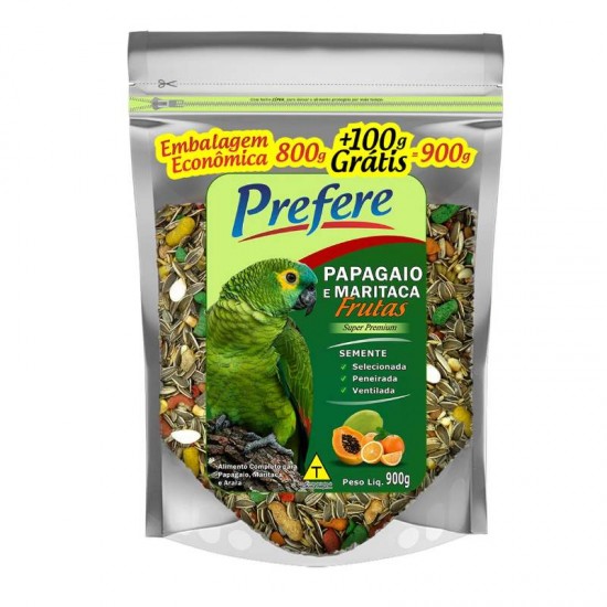 PREFERE MISTURA PAPAGAIO C/FRUTAS 900G