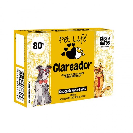 SABONETE PET LIFE CLAREADOR ODOR 80G