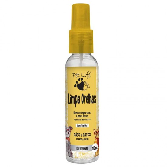 LOCAO PET LIFE LIMPA ORELHA 120ML