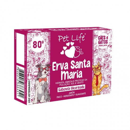 SABONETE PET LIFE ERVA SANTA MARIA 80G