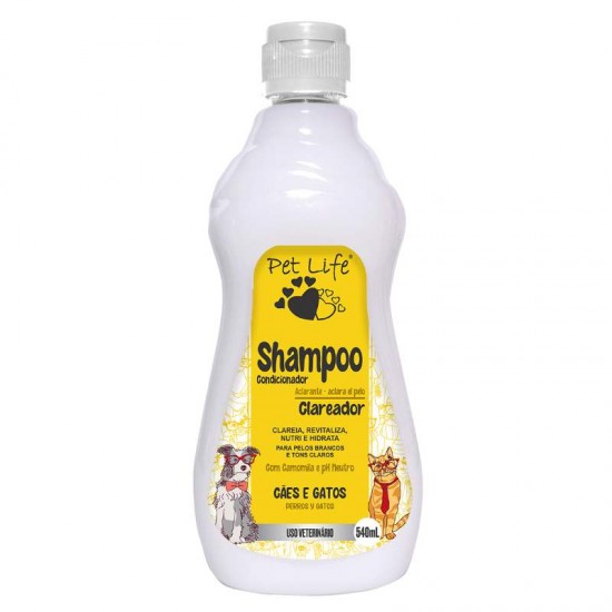 SHAMPOO PET LIFE CLAREADOR 540ML