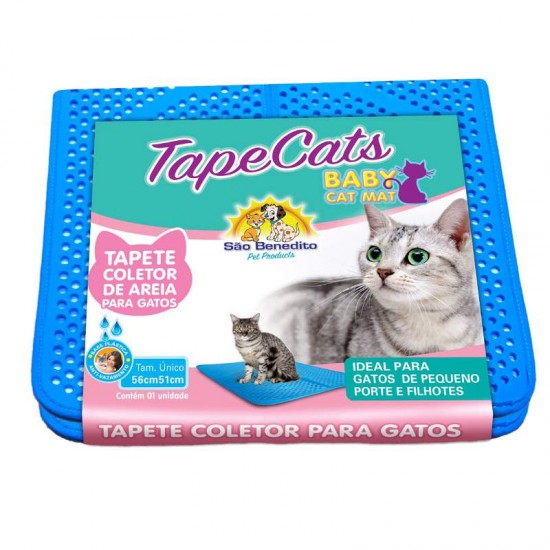 TAPETE COLETOR P/ GATOS 50 X 56 CM AZUL