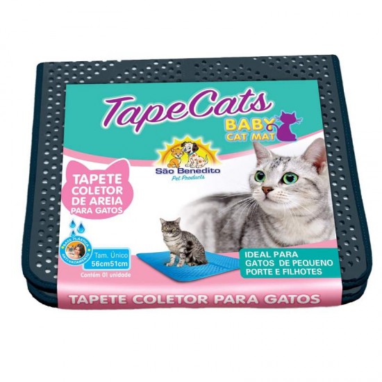 TAPETE COLETOR P/ GATOS 50 X 56 CM PRETO