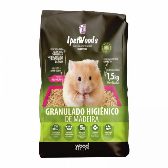 GRANULADO MAD. HAMSTER IPETWOODS 1,5KG