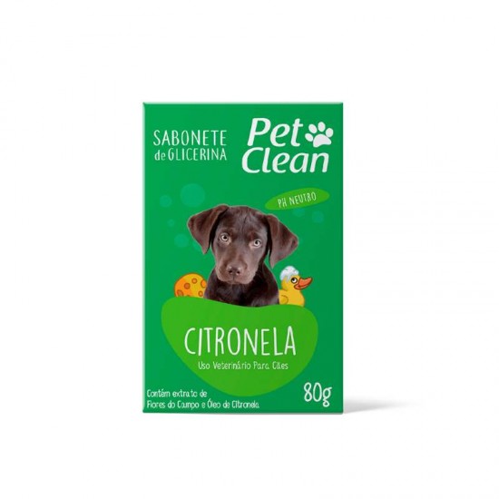 SABONETE PETCLEAN CITRONELA 80G