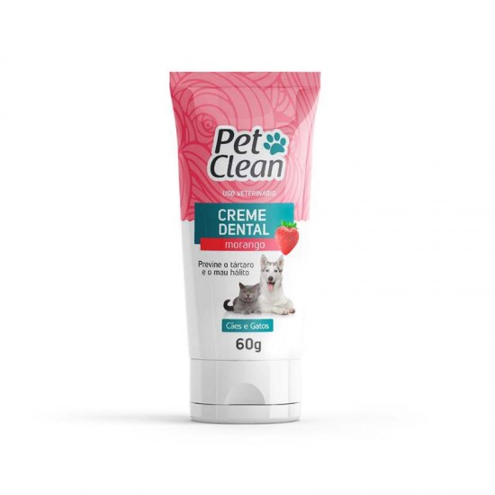 CREME DENTAL PETCLEAN MORANGO 60G