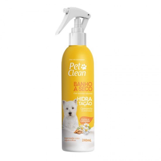 BANHO SECO PETCLEAN HIDRATACAO 240ML