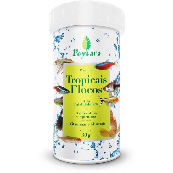 RACAO TROPICAIS FLOCOS POYTARA 30G*