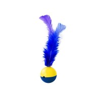 18234 - BOLINHA PLASTICA GATO GUIZO PENA