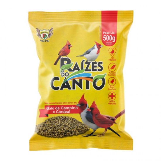 RACAO MISTURA GALO DE CAMPINA E CARD500G