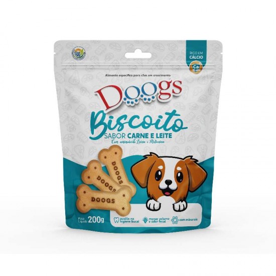 BISCOITO DOOGS CARNE E LEITE 200GR