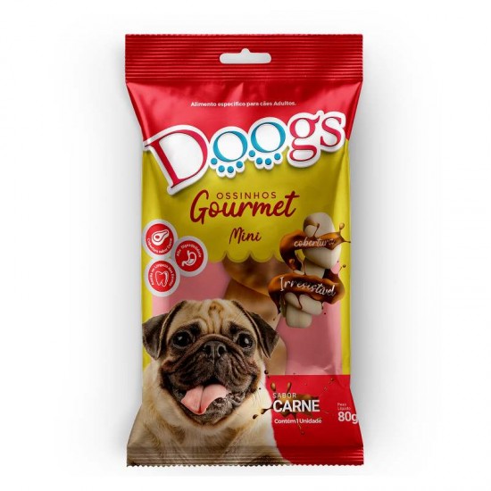 OSSINHO GOURMET DOOGS 3/4 CARNE 80GR