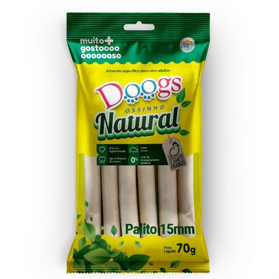 PALITINHO NATURAL DOOGS 15MM 70GR