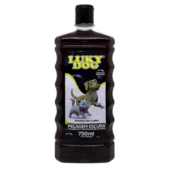 SHAMPOO LUKY DOG PELAGEM ESCURO 750ML