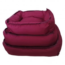 22104 - KIT CAMA QUADRADA PREMIUM VINHO 3 PC