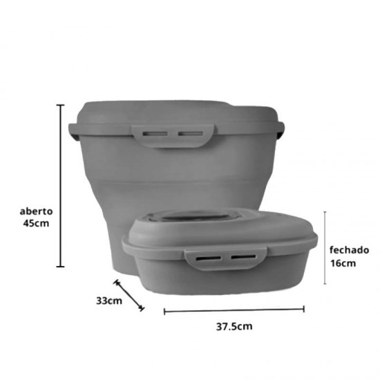 PORTA RACAO EVOLUTION 10KG CINZA