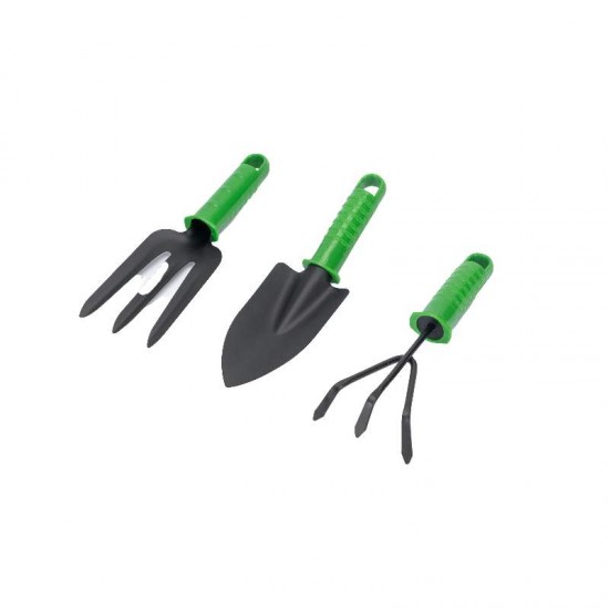 KIT JARDINAGEM 3 PCS FERRO E PLASTICO