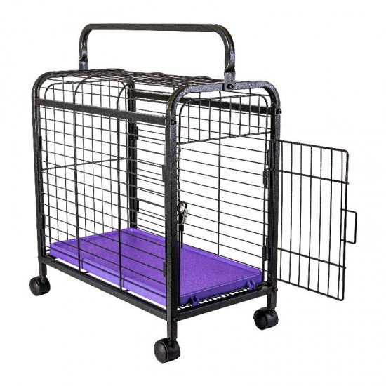 GAIOLA TRANSPORTE LEVA PET BLACK/LILAS