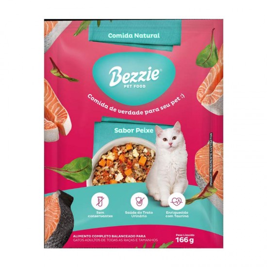 BEZZIE RISOTO P/ GATOS PEIXE 166G