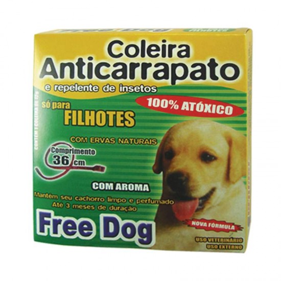 COLEIRA FREE DOG FILHOTE ANTI CARRAPATO