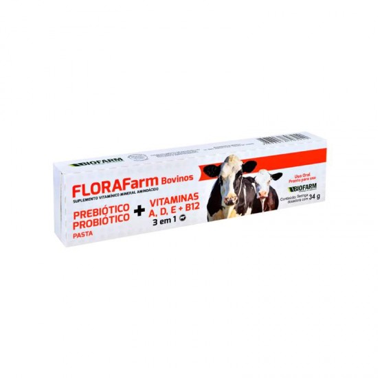 SUPL VIT PROBIOTICO FLORAFARM BOVINO 34G