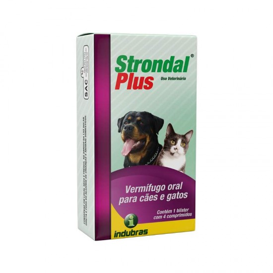 VERMIFUGO STRONDAL PLUS COMPRIMIDO 1X4