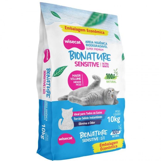 AREIA HIG MANDIOCA FINA 10KG WISECAT