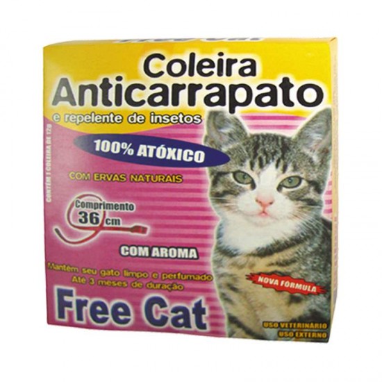COLEIRA FREE CAT ANTI CARRAPATO