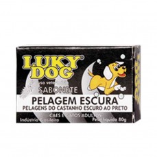 2826 - SABONETE LUKY DOG PELOS ESCUROS 80G