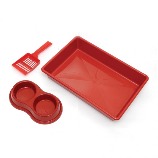 KIT BANDEJA FOUR PLASTIC VERMELHO+