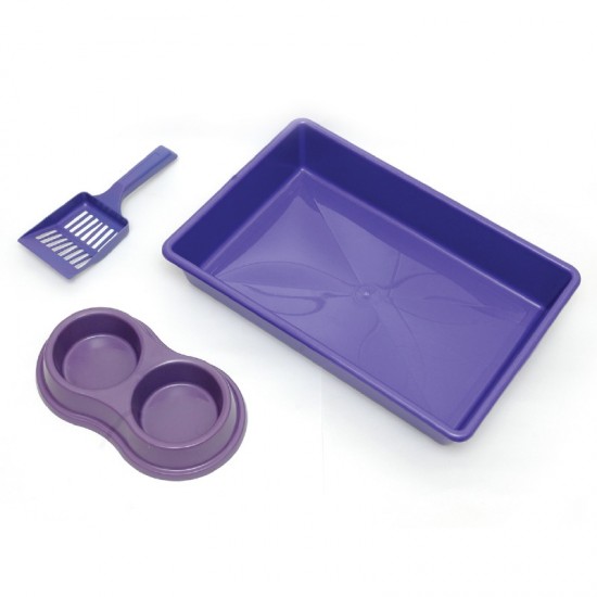 KIT BANDEJA FOUR PLASTIC LILAS+