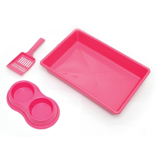 KIT BANDEJA FOUR PLASTIC ROSA+