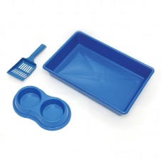 7991 - KIT BANDEJA FOUR PLASTIC AZUL+